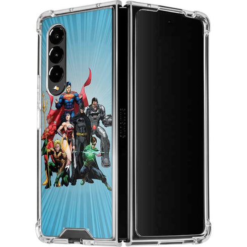 Justice League Heroes Stance 1 Galaxy Z Fold4 5G Clear Case