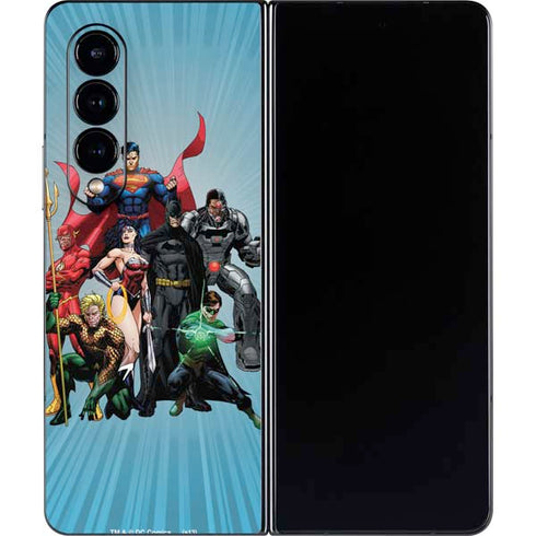 Justice League Heroes Stance 1 Galaxy Z Fold4 5G Skin