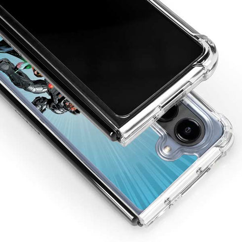 Justice League Heroes Stance 1 Galaxy Z Fold5 5G Clear Case