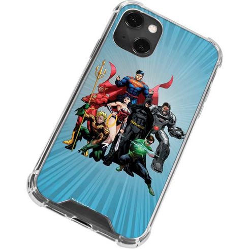 Justice League Heroes Stance 1 iPhone 13 Mini Clear Case
