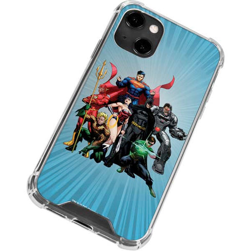 Justice League Heroes Stance 1 iPhone 14 Clear Case