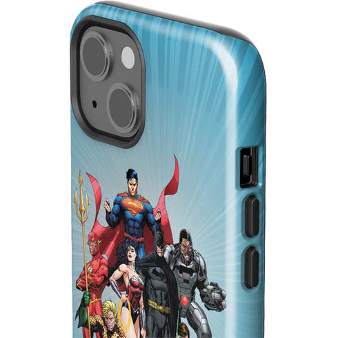 Justice League Heroes Stance 1 iPhone 15 Plus Impact Case
