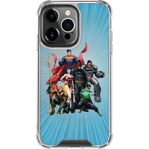 Justice League Heroes Stance 1 iPhone 14 Pro Clear Case