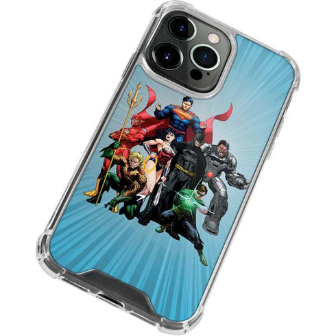 Justice League Heroes Stance 1 iPhone 14 Pro Clear Case