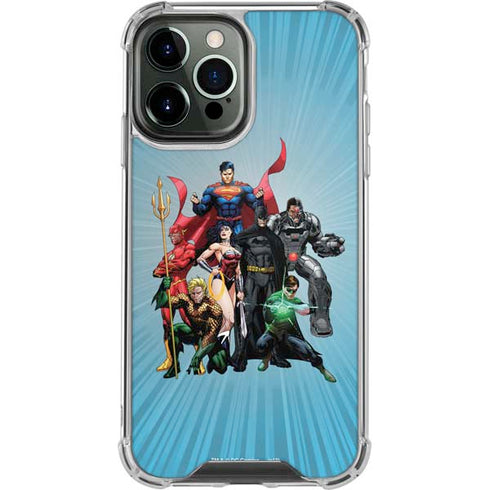 Justice League Heroes Stance 1 iPhone 15 Pro Max Clear Case