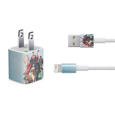 Justice League Heroes Stance 1 iPhone Charger (5W USB) Skin