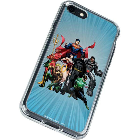 Justice League Heroes Stance 1 iPhone SE (2nd & 3rd Gen) Clear Case
