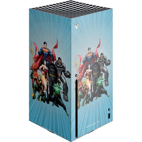 Justice League Heroes Stance 1 Xbox Series X Console Skin