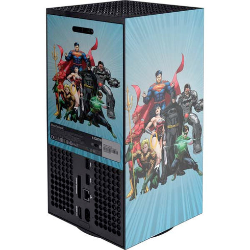 Justice League Heroes Stance 1 Xbox Series X Console Skin