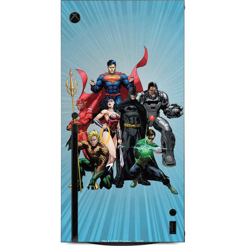 Justice League Heroes Stance 1 Xbox Series X Console Skin