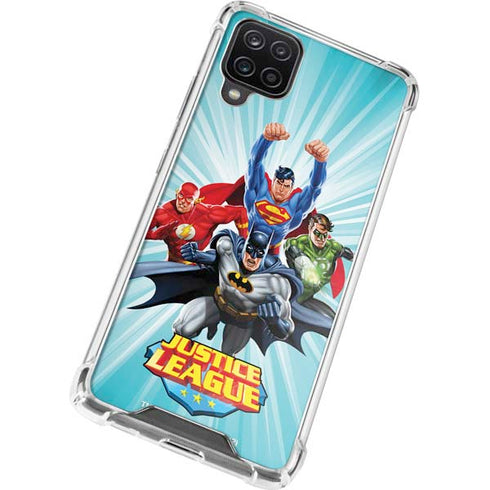 Justice League Team Power Up Galaxy A12 Clear Case