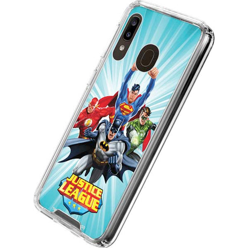 Justice League Team Power Up Galaxy A30 Clear Case