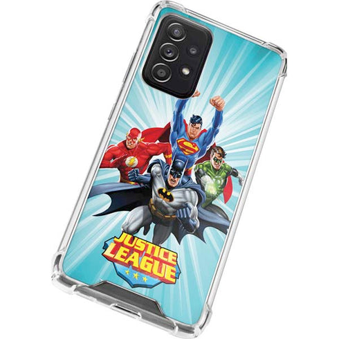 Justice League Team Power Up Galaxy A72 5G Clear Case