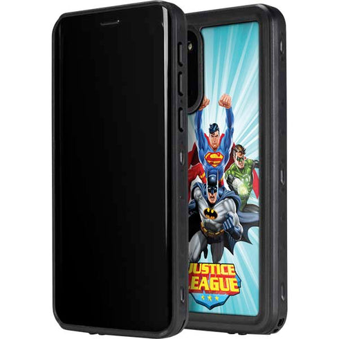 Justice League Team Power Up Galaxy S20 Plus Waterproof Case