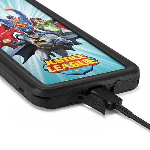 Justice League Team Power Up Galaxy S20 Plus Waterproof Case