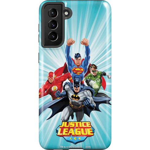 Justice League Team Power Up Galaxy S21 Plus 5G Pro Case