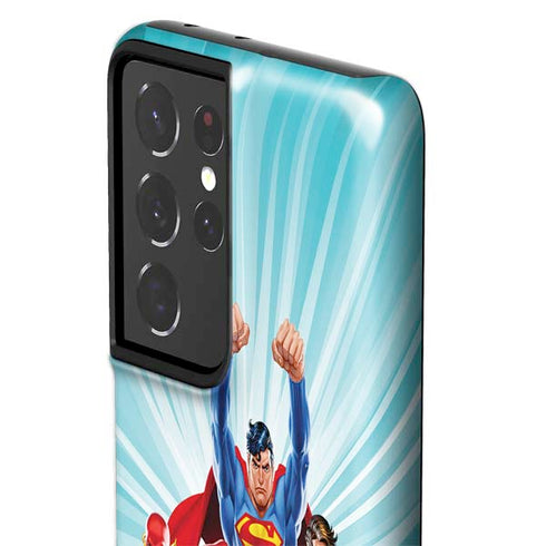 Justice League Team Power Up Galaxy S21 Ultra 5G Pro Case
