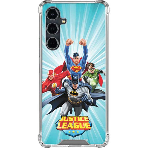 Justice League Team Power Up Galaxy S23 FE Clear Case