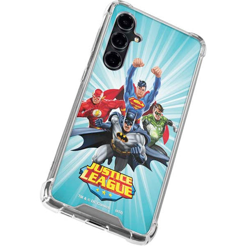Justice League Team Power Up Galaxy S23 FE Clear Case
