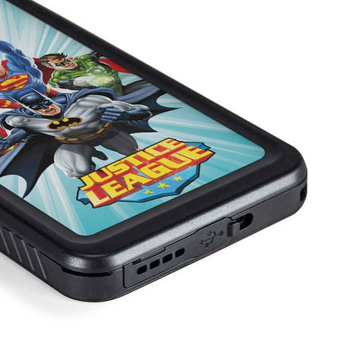 Justice League Team Power Up Galaxy S23 Plus Waterproof Case