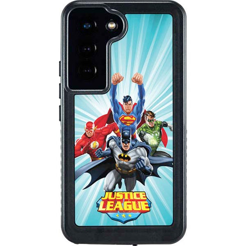 Justice League Team Power Up Galaxy S23 Waterproof Case