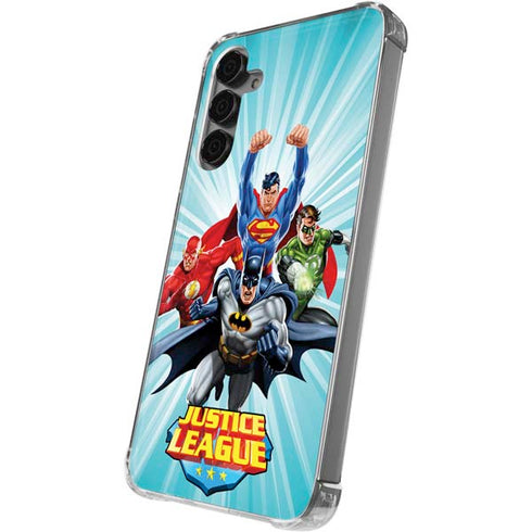 Justice League Team Power Up Galaxy S24 Plus Clear Case