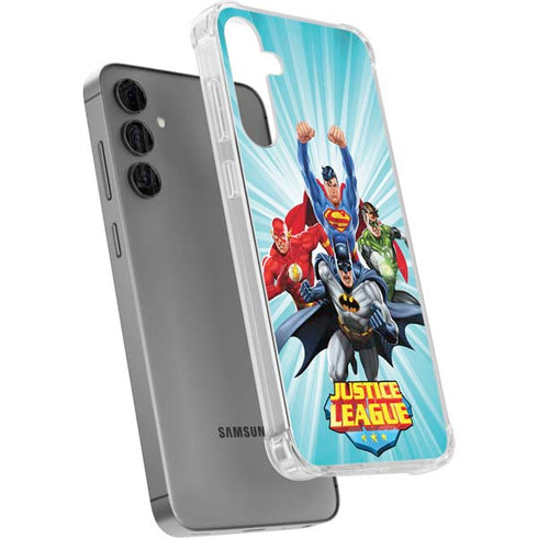 Justice League Team Power Up Galaxy S24 Plus Clear Case