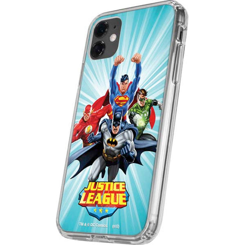 Justice League Team Power Up iPhone 11 Clear Case