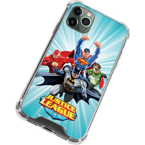 Justice League Team Power Up iPhone 11 Pro Max Clear Case