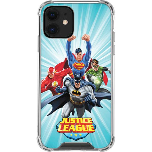 Justice League Team Power Up iPhone 12 Clear Case