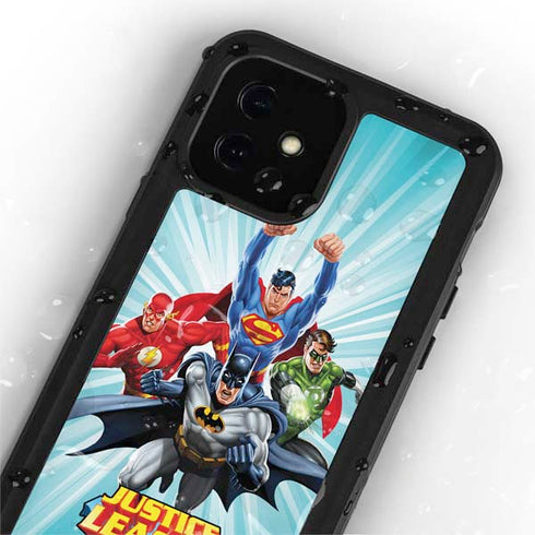 Justice League Team Power Up iPhone 12 Mini Waterproof Case