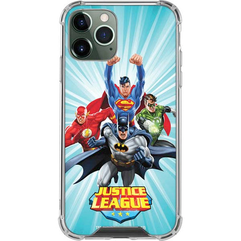 Justice League Team Power Up iPhone 12 Pro Max Clear Case