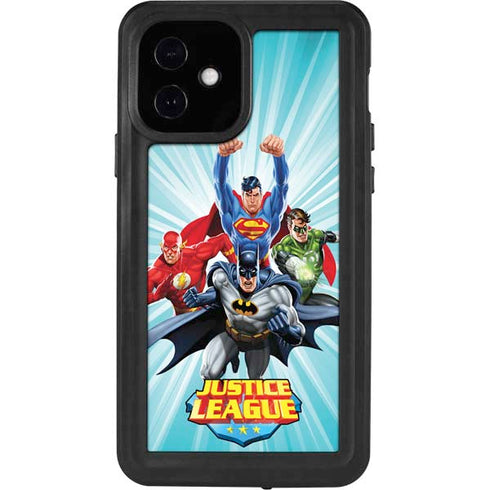 Justice League Team Power Up iPhone 12 Waterproof Case