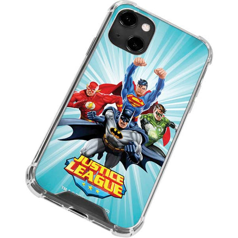 Justice League Team Power Up iPhone 14 Clear Case
