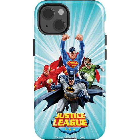 Justice League Team Power Up iPhone 15 Impact Case