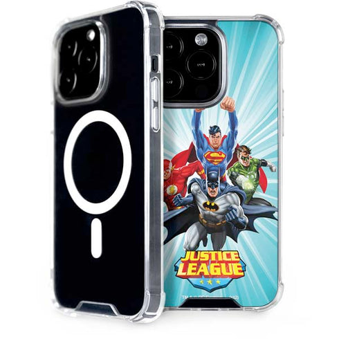 Justice League Team Power Up iPhone 15 Pro MagSafe Case