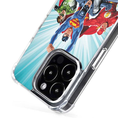 Justice League Team Power Up iPhone 15 Pro MagSafe Case