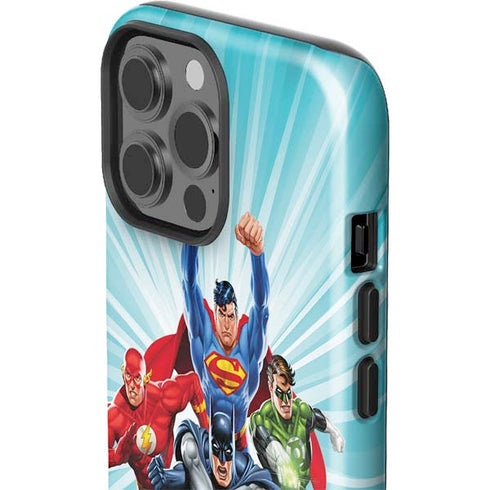 Justice League Team Power Up iPhone 15 Pro Max Impact Case