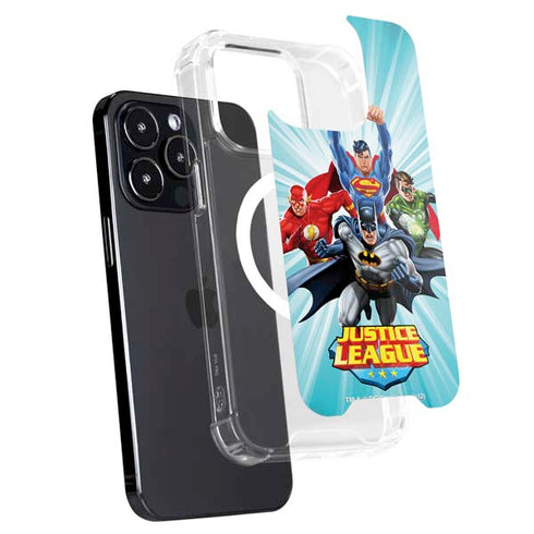 Justice League Team Power Up iPhone 15 Pro Max MagSafe Case