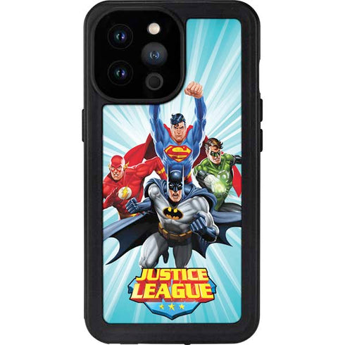 Justice League Team Power Up iPhone 14 Pro Max Waterproof Case