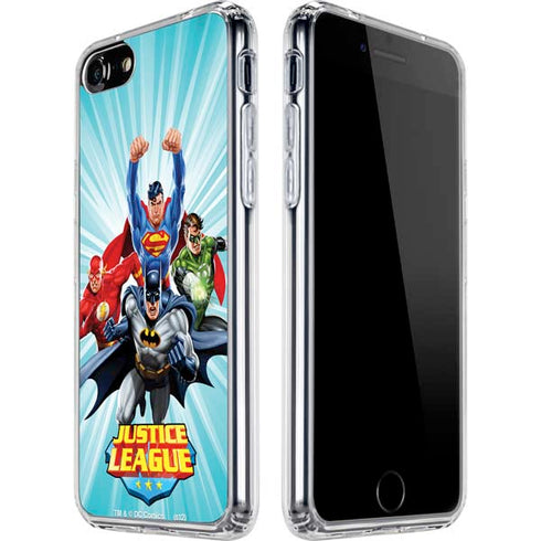 Justice League Team Power Up iPhone SE (2nd & 3rd Gen) Clear Case