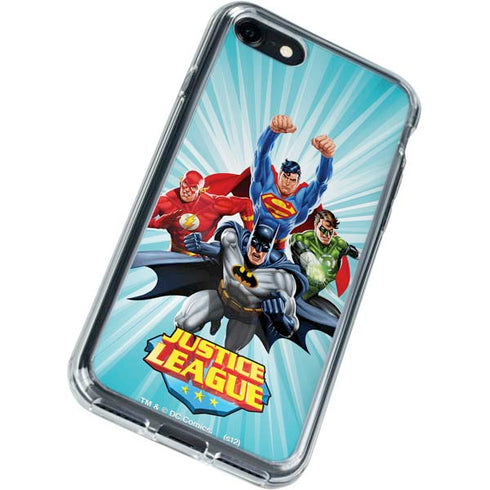 Justice League Team Power Up iPhone SE (2nd & 3rd Gen) Clear Case