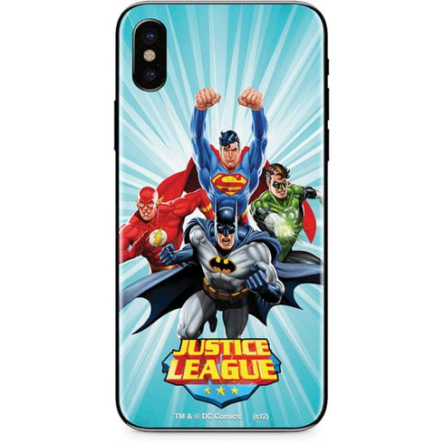 Justice League Team Power Up iPhone X Skin