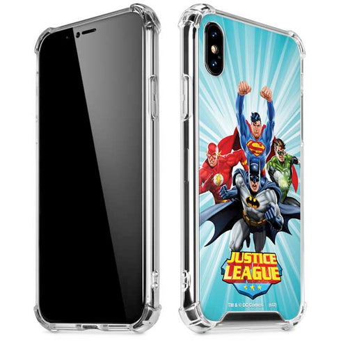 Justice League Team Power Up iPhone XS Max Clear Case