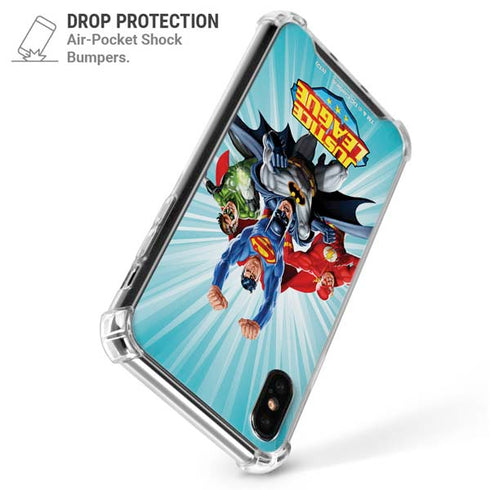 Justice League Team Power Up iPhone XS Max Clear Case