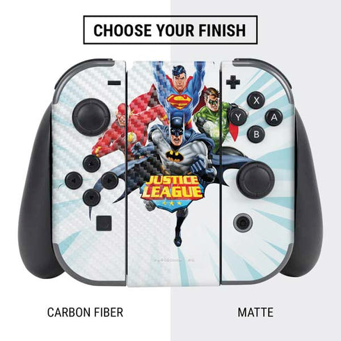 Justice League Team Power Up Nintendo Switch Bundle Skin