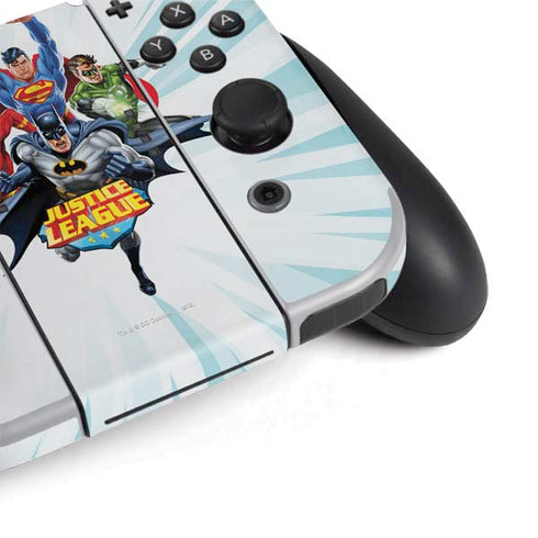 Justice League Team Power Up Nintendo Switch OLED (2021) Skin