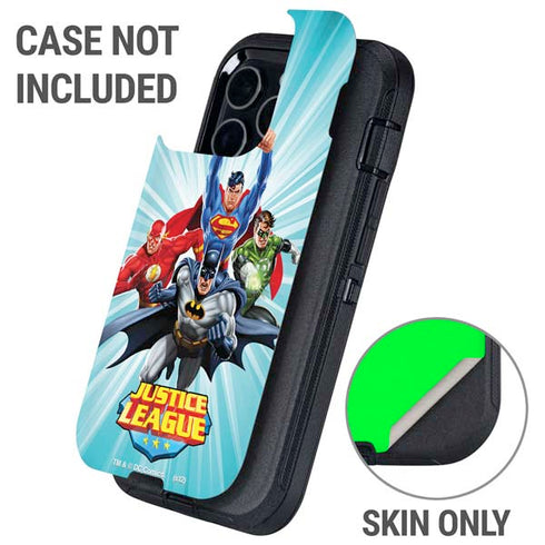 Justice League Team Power Up Otterbox Defender iPhone Skin