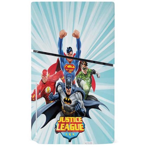 Justice League Team Power Up PS5 Slim Disk Bundle Skin
