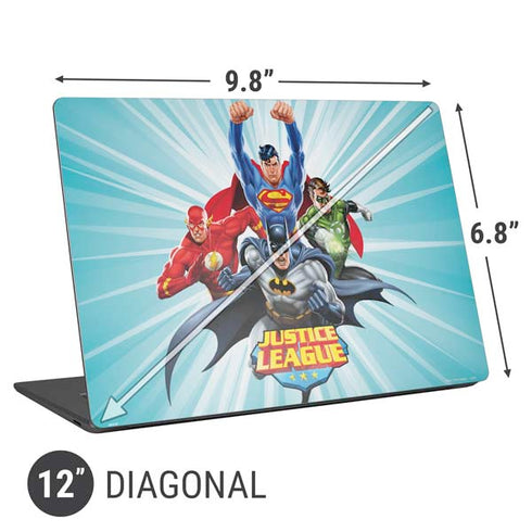 Justice League Team Power Up Universal Laptop 12in (9.8 x 6.8in) Skin